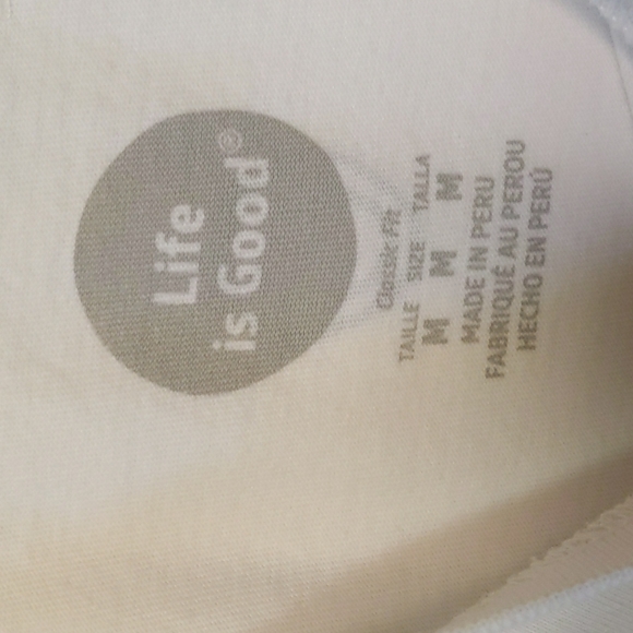 Life Is Good Men's T Shirt "Grill Sergeant" Sz M, White, Good Condition - Picture 4 of 6